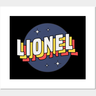 Lionel - Colorful Layered Retro Letters Posters and Art